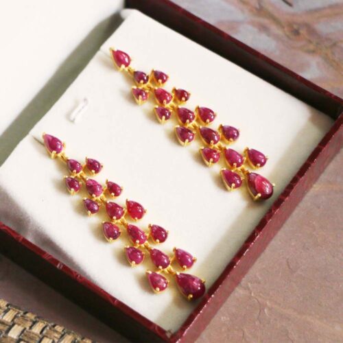 All The Glam Ruby Earrings