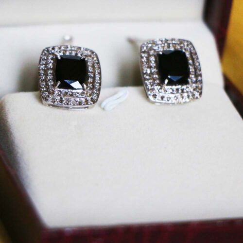 Black Tourmaline Studs-min