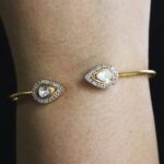 Cyra Polki Diamond Open Bangle-min