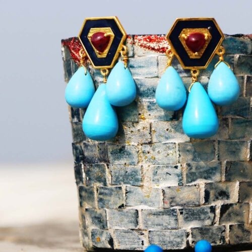 Turq Drop Earrings