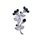 Snow Drop Blue Sapphire Brooch