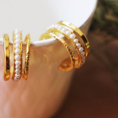 Tri Hoop Earrings