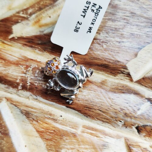 Mr. Toad Aquamarine Brooch