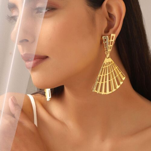 Julia-Gold-Plated-Brass-Earrings