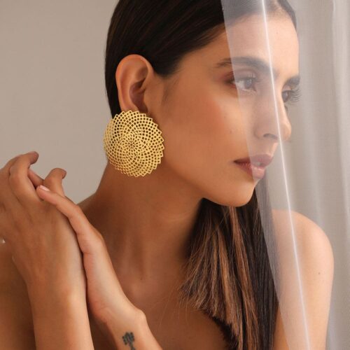 Kristina-Gold-Plated-Brass-Earrings