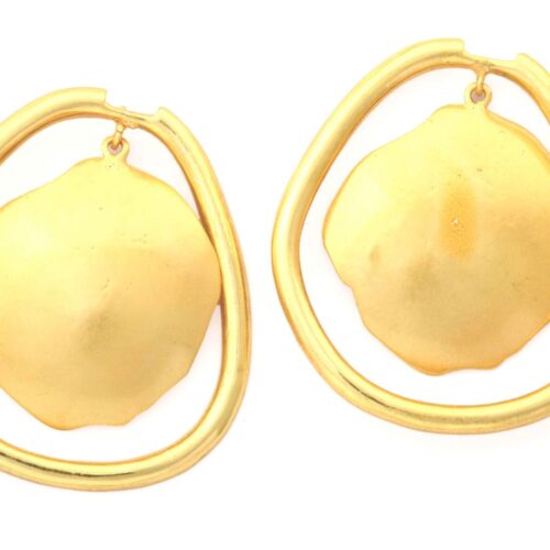 Rosel-Gold-Plated-Brass-Earrings