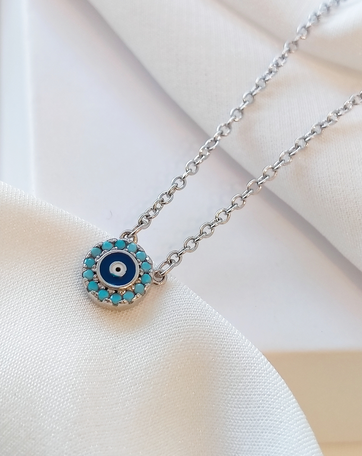 Dainty Evil Eye 925 Silver Neckchain Dainty Evil Eye 925 Silver Neckchain